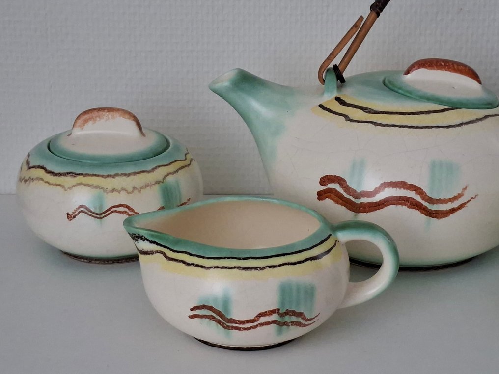 Elsterwerda - Serviço de chá (11) - Cerâmica - Art Deco os serviços #4.3