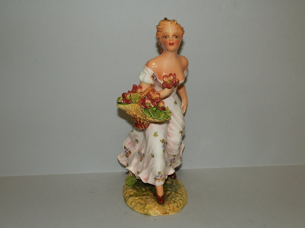 Mollica - Άγαλμα, Dama con fiori - 21 cm - Κεραμικό #2.1
