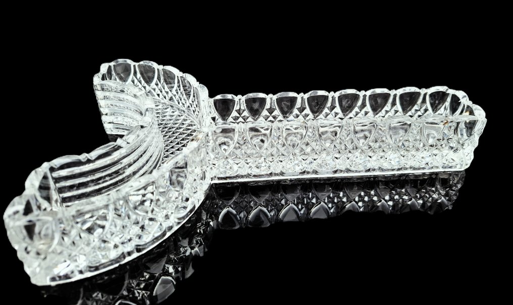 Val Saint Lambert - Art Deco - 1913 - Centrepiece - Valambert - Halfkristal - Table river #1.0