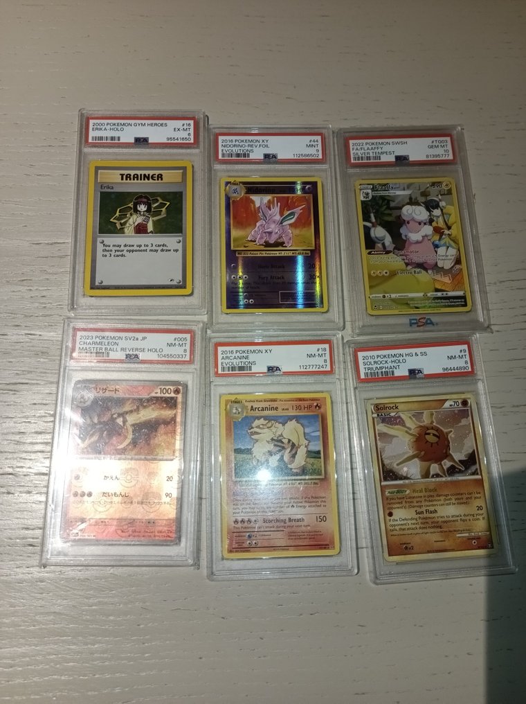 Pokémon - 6 Graded card - PSA 8 - Various sets #1.0