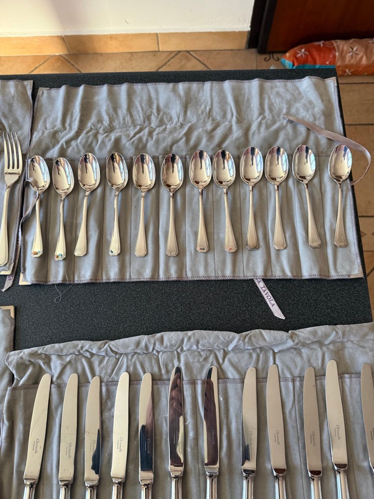 Christofle - Luc Lanel - Σετ μαχαιροπίρουνων για 12 (117) - Αμερική - Επάργυρο #4.3