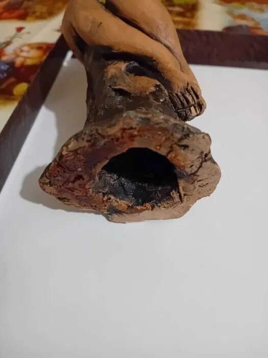 Γλυπτό, Female figure - 22 cm - Terracotta #4.3