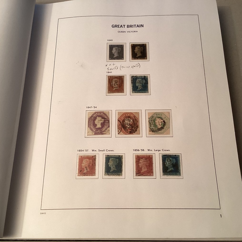 Μεγάλη Βρετανία 1840/1970 - Ισχυρή συλλογή με αχρησιμοποίητο Penny Black, καλής κλασικής ποιότητας, όπου είναι αχρησιμοποίητο - Yvert #2.1