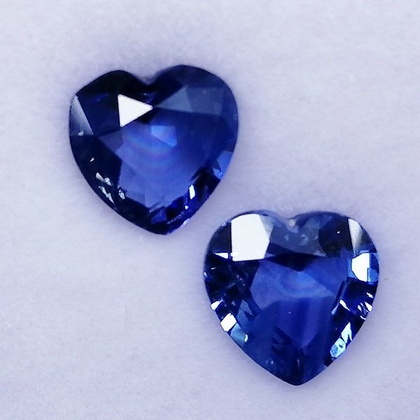 2 pcs  Bleu Saphir  - 2.40 ct - Instituto Gemólogico Español (IGE) - Sri Lanka #2.1
