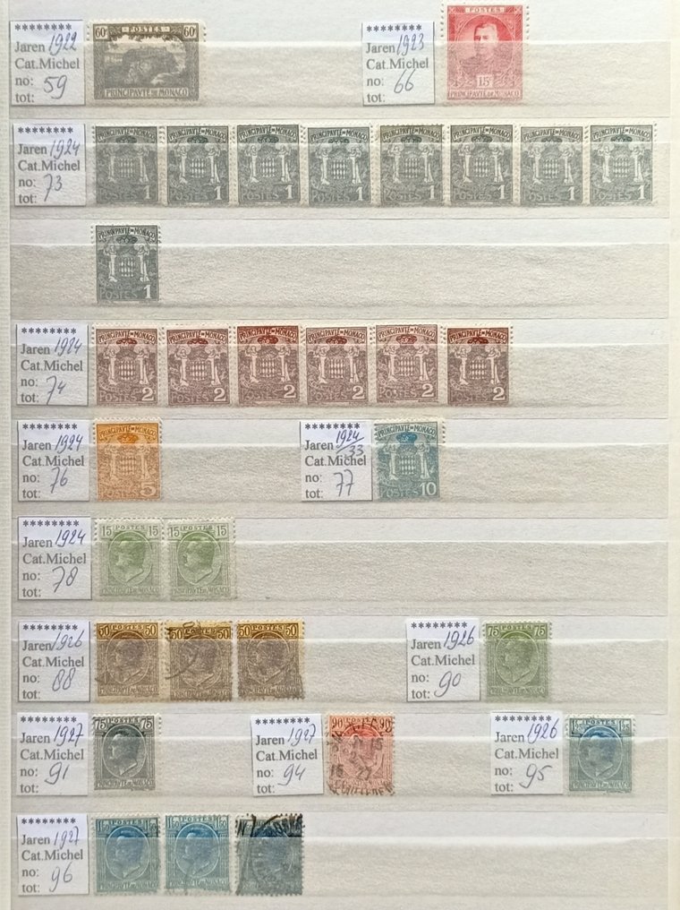 Stockboek - Monaco 1885/2003 - Michel #4.3