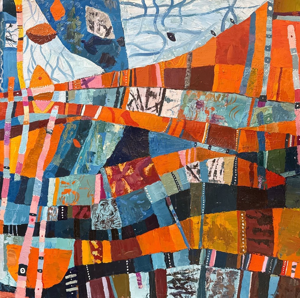 Nguyen Robert - Le Champ de la Migration 97.50 x 97.50 cm #4.3