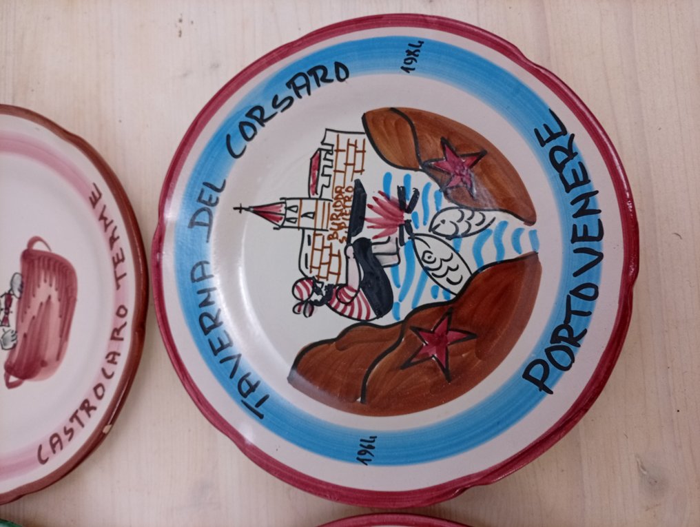 Teller (12) - Dipinto a mano - Töpferware - Gericht des guten Erinnerns #2.1