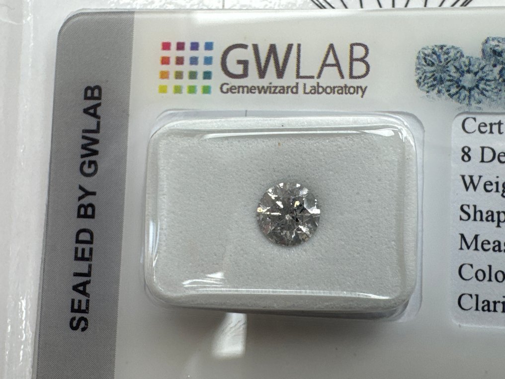 沒有保留價 - 1 pcs 鑽石  (天然)  - 0.72 ct - 圓形 - D (無色) - SI3 - Gemewizard Gemological Laboratory (GWLab) #1.0