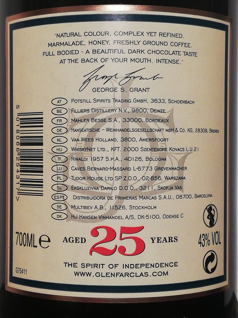 Glenfarclas 25 years old  - 700ml #4.3