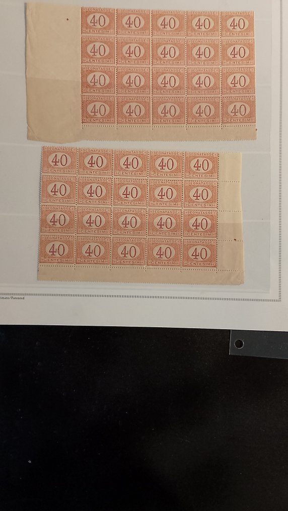 Italy Kingdom 1890/1894 - Marked modifications from the 1870 issue in blocks of 9-10-14-15-20-25 with NC decal. - sassone n 20-21-23-24-25 #1.0