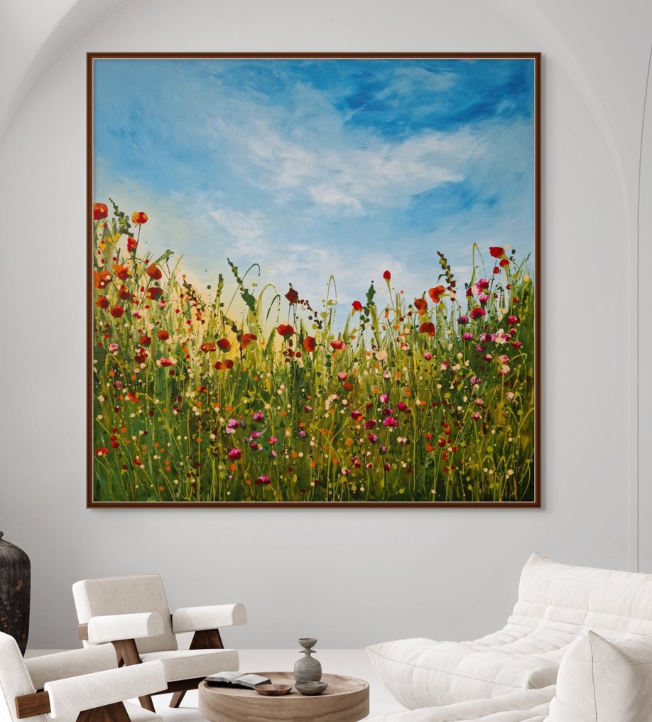 Irina Morisch - floral painting -Summer garden- square XXL- #1.0