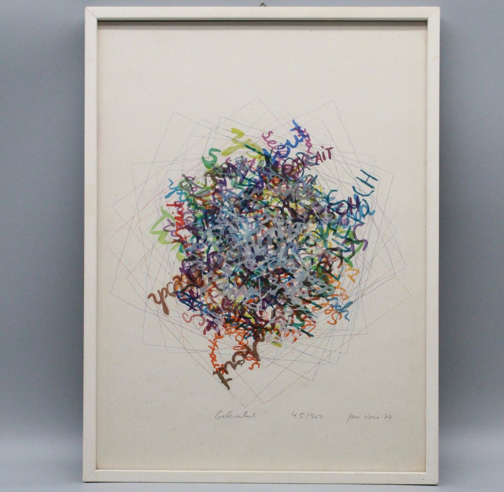 Jan Voss (1936) - Gekrakel - Selbstportrait als Tintenfisch #1.0