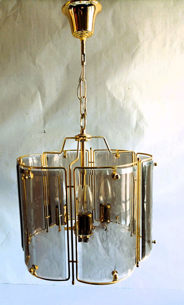 Taklampe - Krystall, Messing #1.0