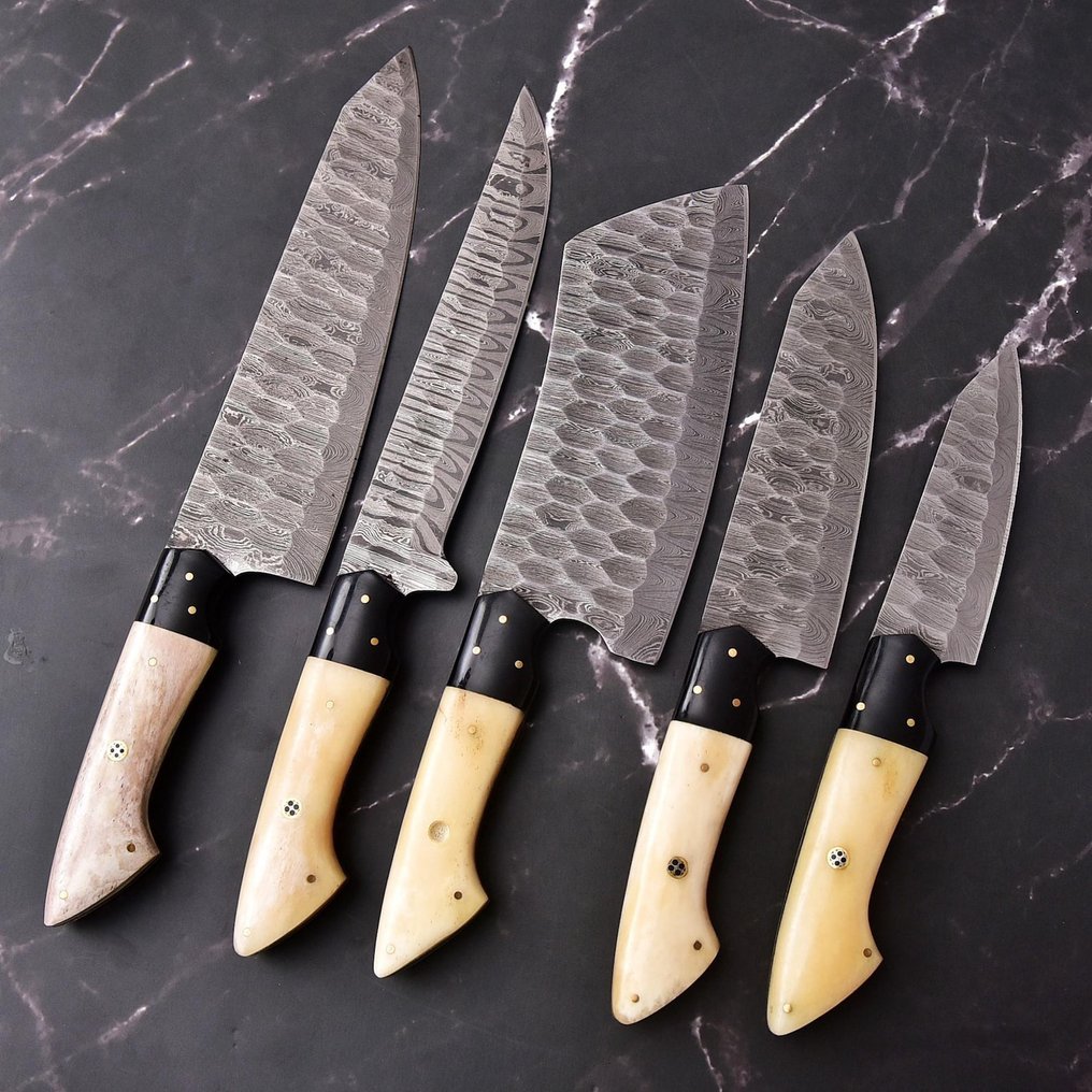 GUFA - Coltello da cucina - Kitchen knife set -  Coltelli da chef - sudore, Manico in osso di cammello - Nord America - Coltello da cucina, coltello da chef #3.2