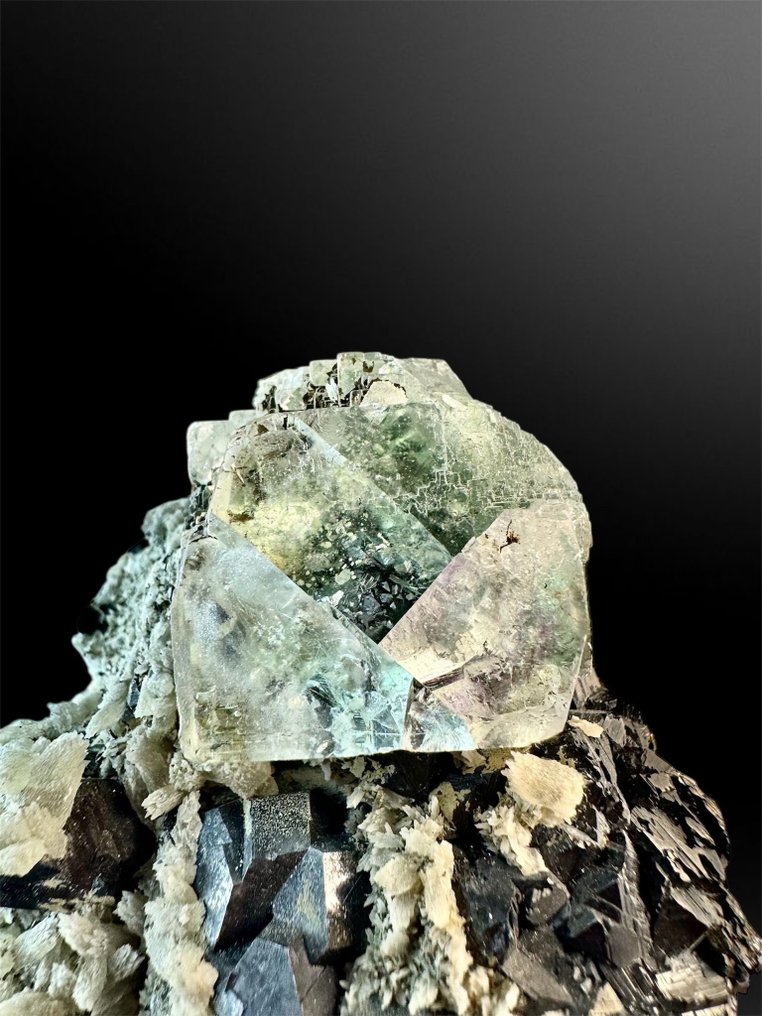 Fluorit und Sphalerit Mineraliensammlung - Höhe: 8.5 cm - Breite: 7 cm- 495 g - (1) #2.1