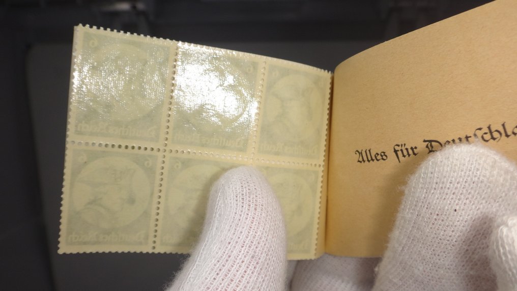 德意志帝國 1933 - 弗里德里希大帝的国会开幕式 - MH 32.2.3 dgz/ndgz 74B 75B Klammer 19 mm #4.3