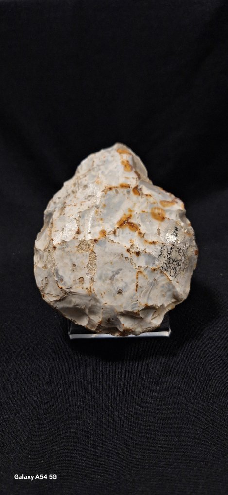 Παλαιολιθική Πυρόλιθος Biface acheuléen, 300.000 π.Χ., συλλογή αρχαιολογίας της Γαλλίας, Παρίσι, ιδιωτική συλλογή - 95 mm (χωρίς τιμή ασφαλείας) #1.0