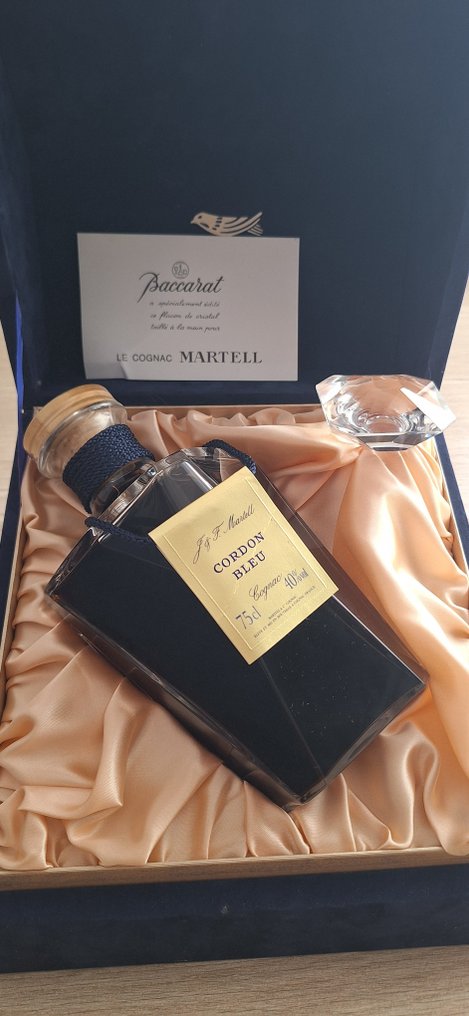 Martell - Cordon Bleu - Baccarat Set Blue  - b. 1980s - 75cl #2.1