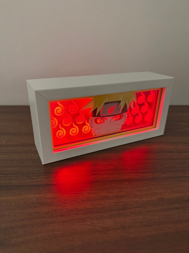 Lampe de table - Bois - Boîte à ombres lumineuses RGB inspirée de Naruto #1.0