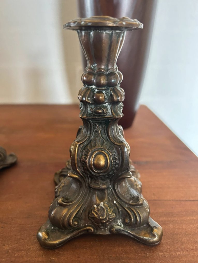 Candelero (2) - Zinc técnico - Portavelas antiguos #4.3