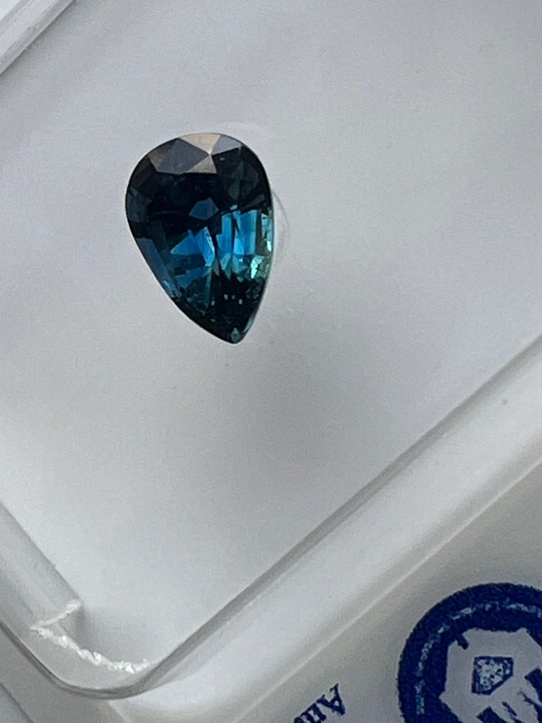 No reserve price Blue, Green Sapphire - 0.56 ct - Antwerp Laboratory for Gemstone Testing (ALGT) - Deep Blue #1.0