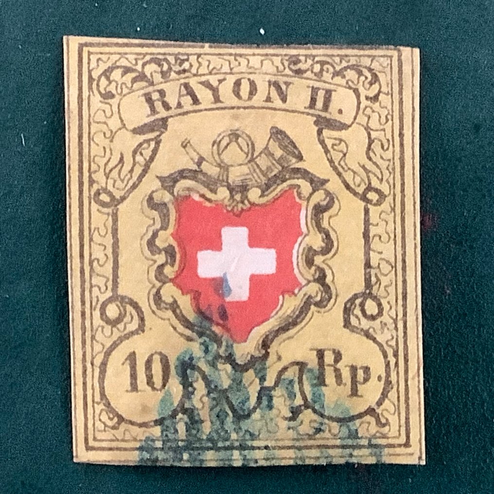 Schweiz 1850 - 10 Rp Rayon II - ruime marges - Zumstein 16 II - Michel 10 #1.0