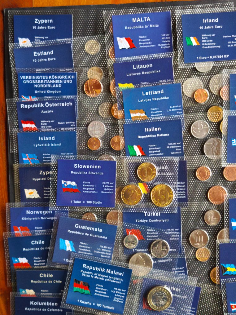 Världen. 129 uncirculated coins (Utan reservationspris) #1.0