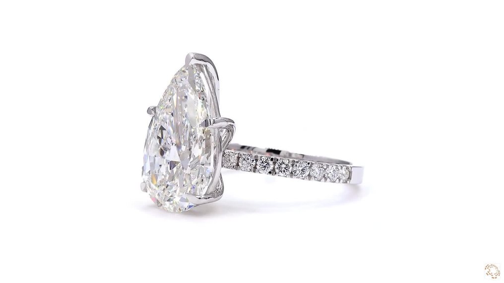 Zonder minimumprijs - Ring - 18 karaat Witgoud -  5.43ct. tw. Diamant (Lab-grown) - Diamant #2.1