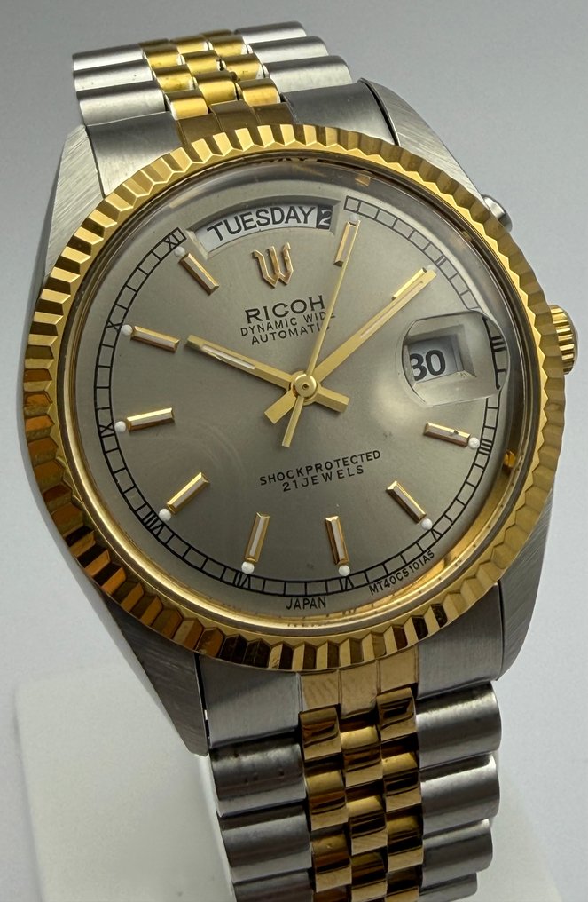 Ricoh - Dynamic Wide - Gold Fluted Bezel - Automatic - χωρίς τιμή ασφαλείας - Άνδρες - 1970-1979  #1.0