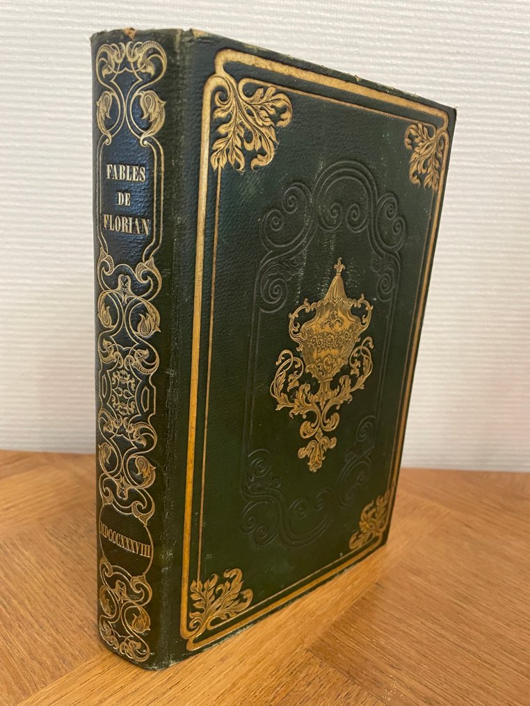 Jean-Pierre Claris de Florian; Victor Adam; Boutigny - Fables de Florian illustrées par Victor Adam. Reliure de Boutigny - 1858 #1.0
