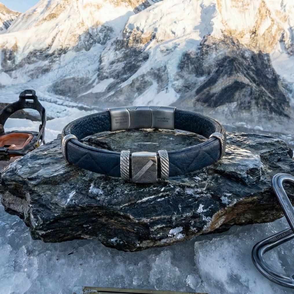 18 克拉 - 基础手链，采用手术不锈钢制作, 黃金 - 手鈪 - 意大利制造 #1.0