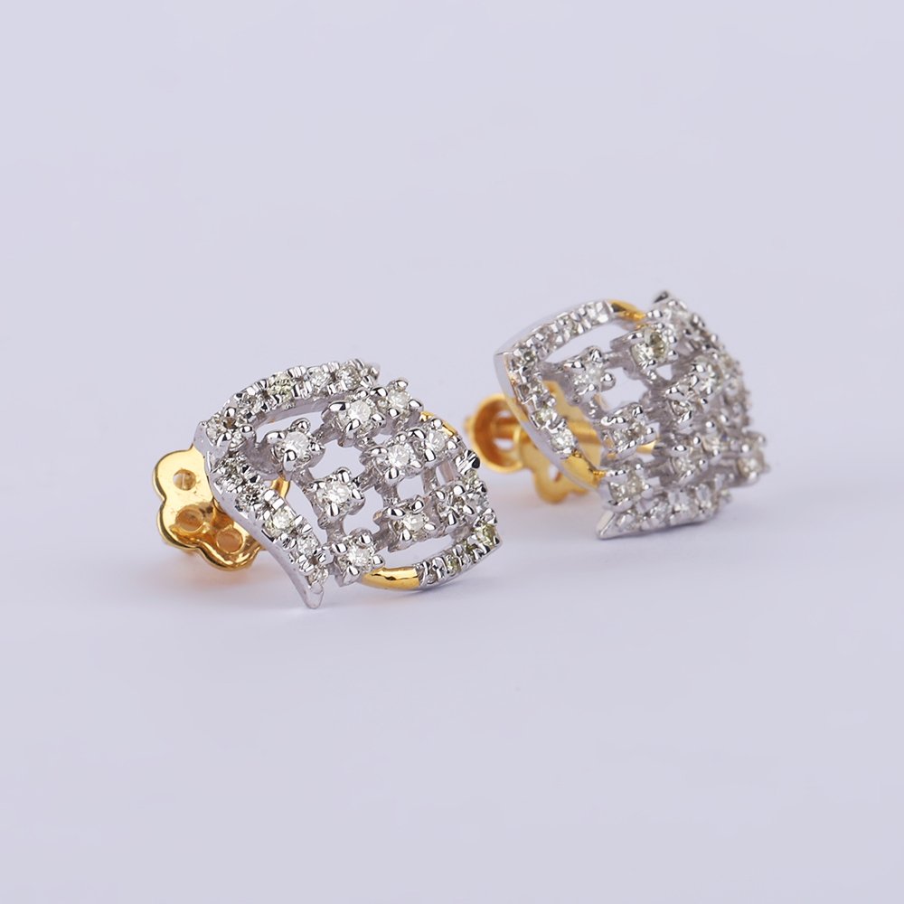 χωρίς τιμή ασφαλείας - Καρφωτά σκουλαρίκια - 14 καράτια Κίτρινο χρυσό -  0.39ct. tw. Διαμάντι (Φυσικό) - Χρυσά Διαμαντένια Σκουλαρίκια #1.0