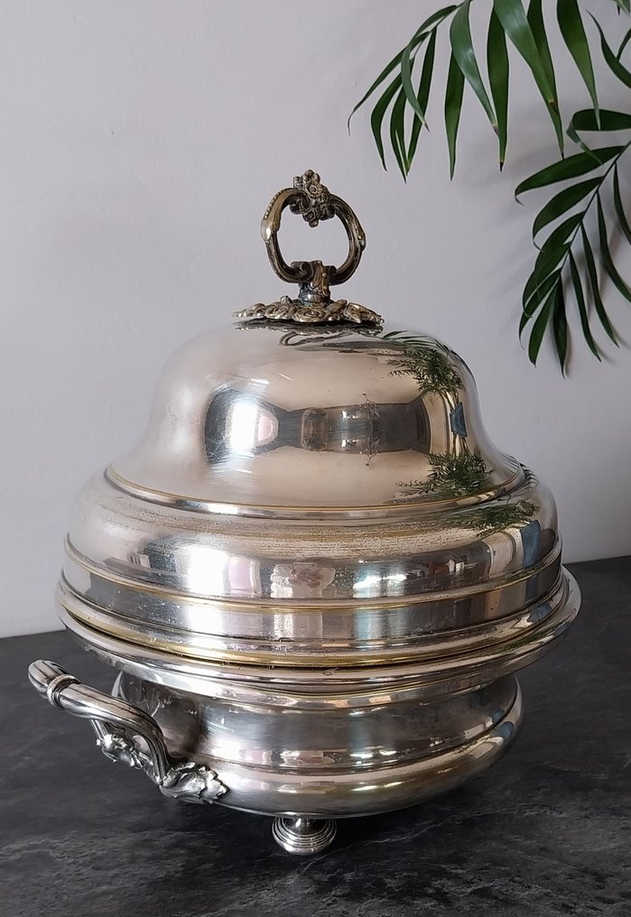 Christofle - Serving tray - warming cloche - Silverplated #1.0