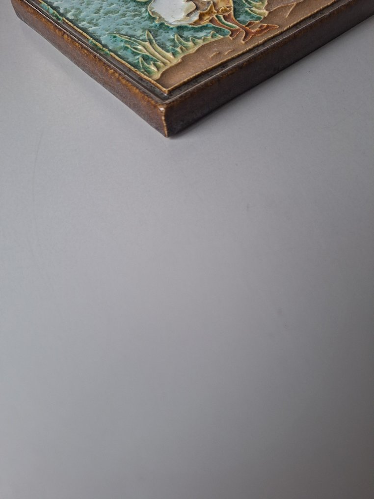  Piastrella - Piastrella cloisonné di un pulcino - Porceleyne Fles - 1930-1940  #1.0