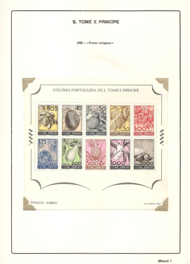 S.Tomé e Príncipe 1911/1952 - Collezione con BLOCO - Frutti Indigeni #1.0