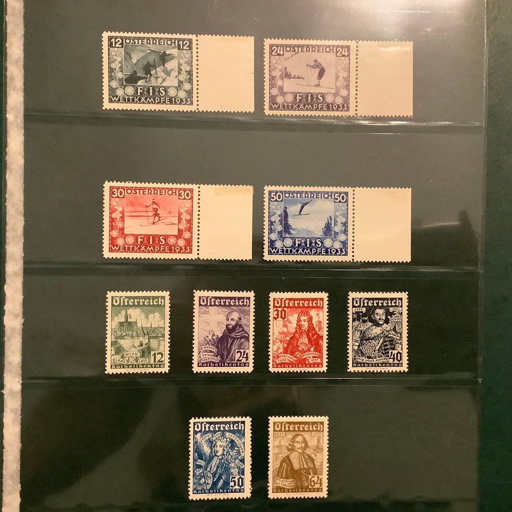 Αυστρία 1933 - FIS μια μάχη κατά των Τούρκων. - Michel 551/554 en 557/562 #1.0