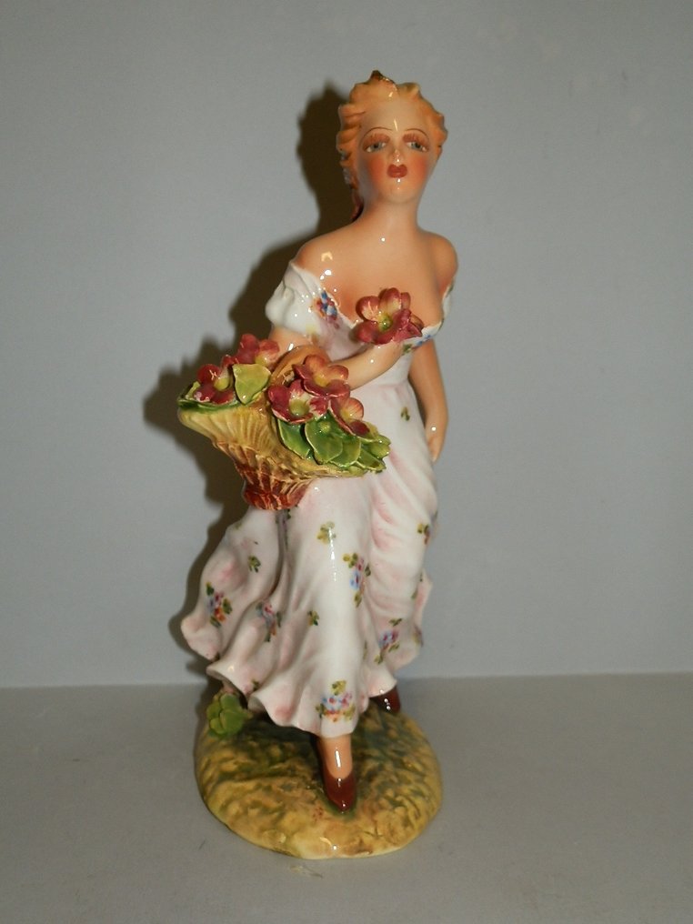 Mollica - Άγαλμα, Dama con fiori - 21 cm - Κεραμικό #1.0
