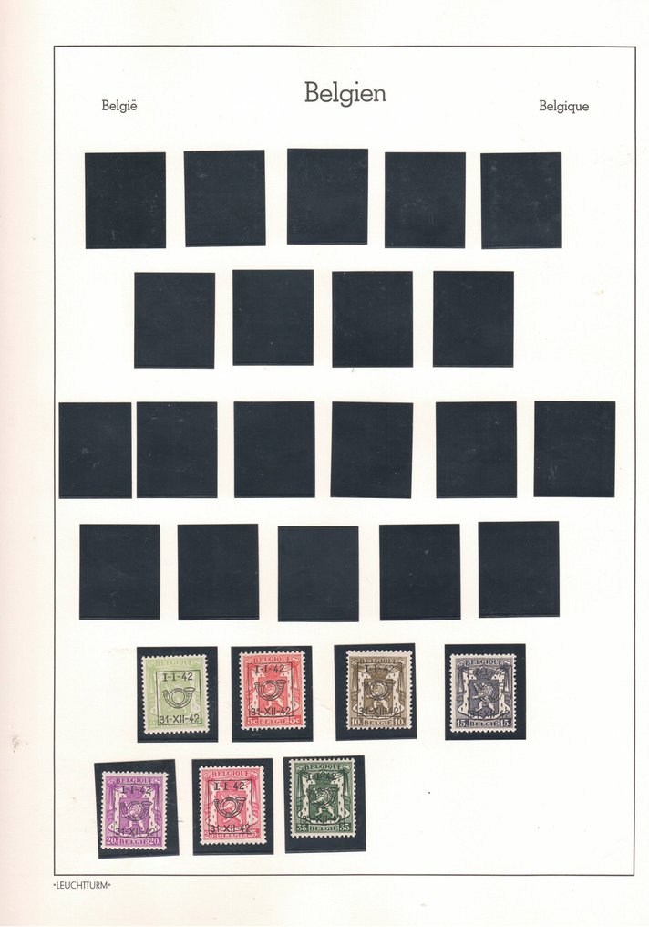 Belgio 1938 - Collezione di préo serie 1 a 16 + alcune serie più piccole allegate. #4.3