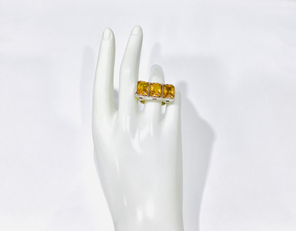 Ohne mindestpreis - Ring Silber - Citrini #3.2