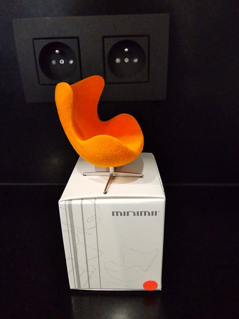 Minimii - Arne Jacobsen - Stuhl - Miniatur Ei Lounge-Stuhl - Polyurethan, Stahl #4.3