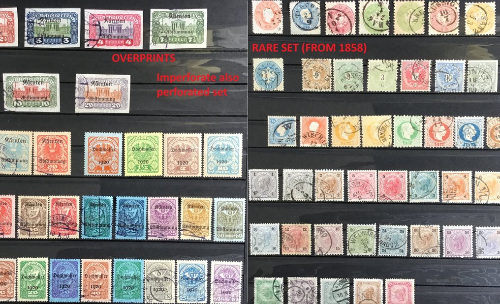 Austria 1858/1924 - Collezione speciale estremamente rara (RRR) - €2,900.00 (Michel 2022) #1.0