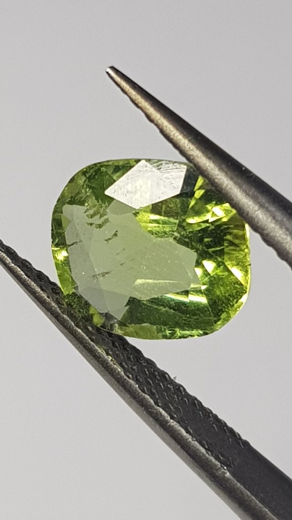 Ingen mindstepris - 1 pcs  Grøn Peridot  - 2.54 ct - Antwerp Laboratory for Gemstone Testing (ALGT) #1.0
