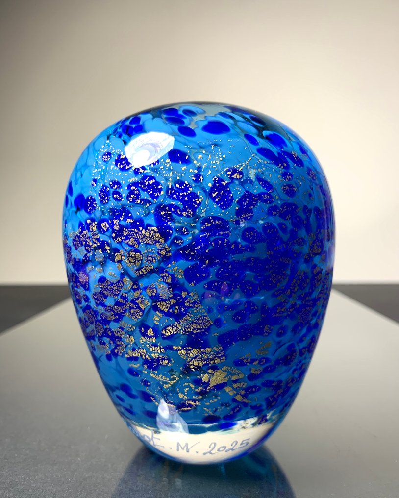 Maxence Parot - Βάζο - Βάζε μοναδικά χρώματα και Χρυσό. - Γυαλί #2.1