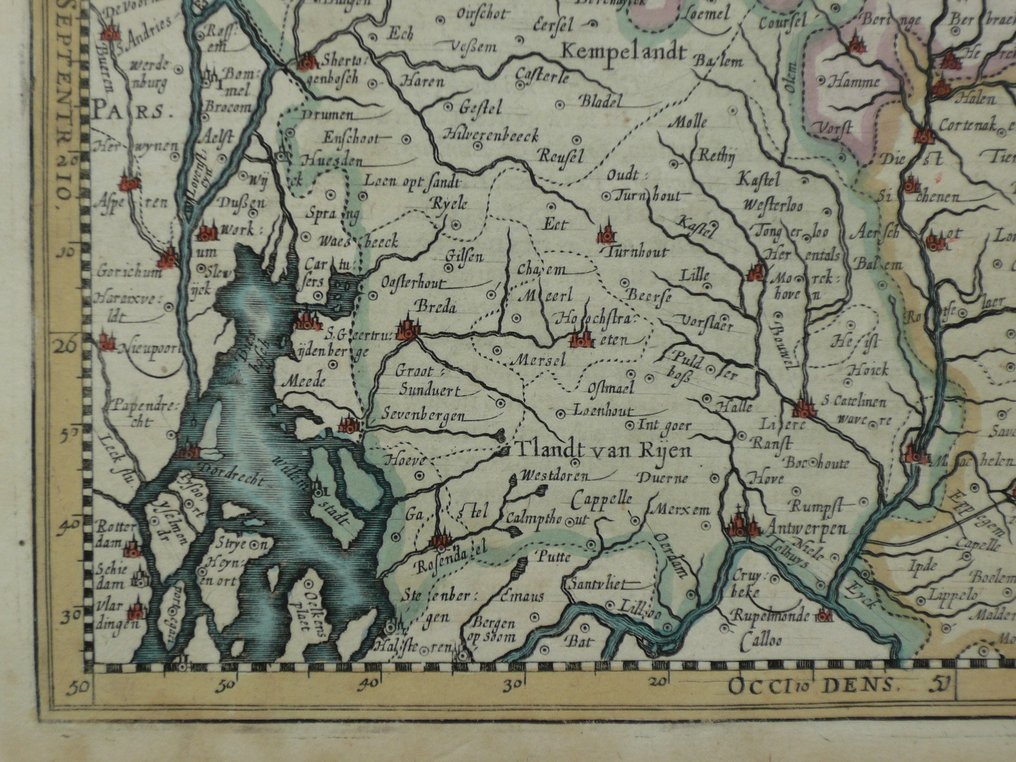 Netherlands - Brabant / Limburg / Leuven / Maastricht; Petrus Kaerius / J.E. Cloppenburg - Brabantia Ducatus - 1632 #4.3