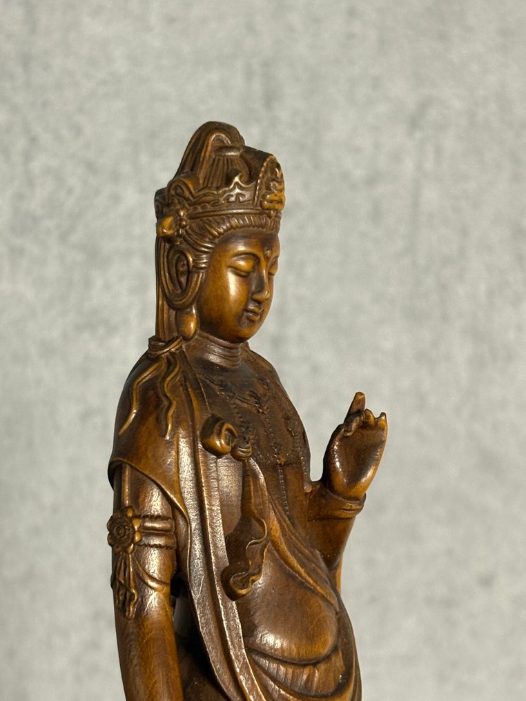 Guan Yin - Buxushout - China - Eind 20e eeuw #4.3