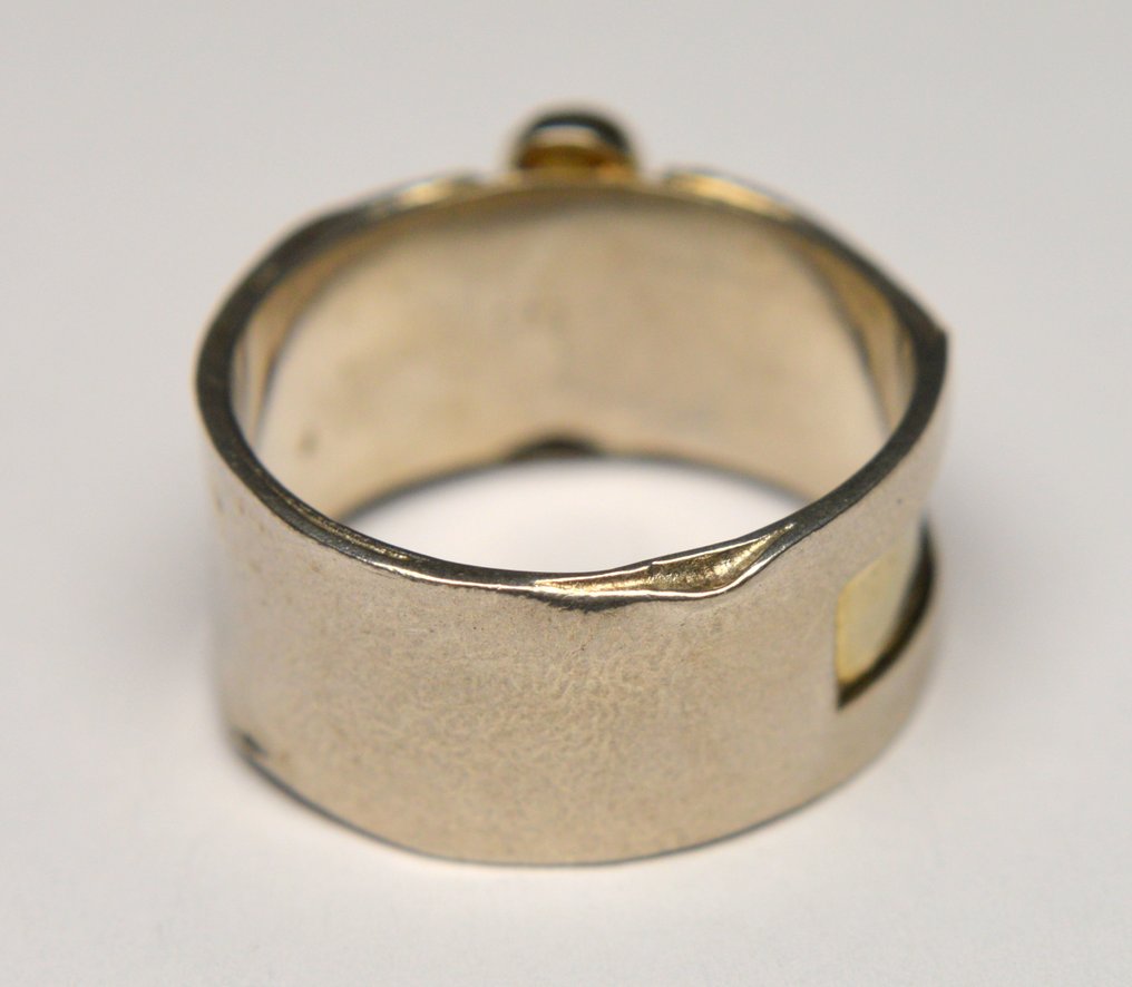 No reserve price - Ring 925 Silver - 6,50g Tourmaline - Pearl #4.3