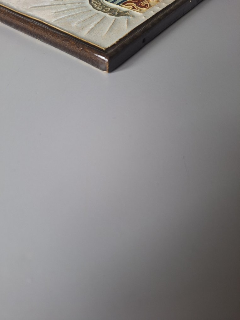  Tile - Cloisonne tile Walcheren must be dry. - Porceleyne Fles - H.J. Tieman - 1940-1950 - Cloisonne tile  #3.2