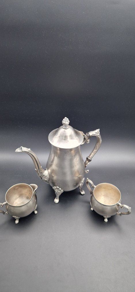 Leonard - 茶具 (3) - 镀银 - 茶壶、奶油壶、糖罐 #3.2