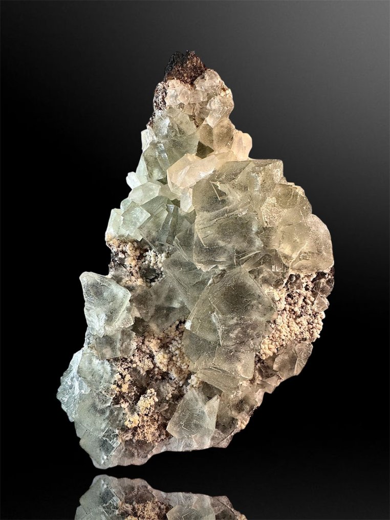 φθορίτης και ασβεστίτης Συλλογή ορυκτών - Ύψος: 11 cm - Πλάτος: 8 cm- 443 g - (1) #2.1