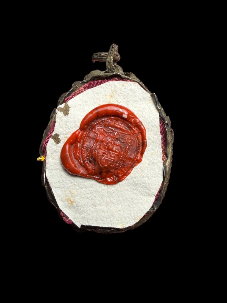  Relicvariu - Argint, Sticlă, Textile - 1800-1850 - De Fieno di Nostro Signore Gesù Cristo  #4.3